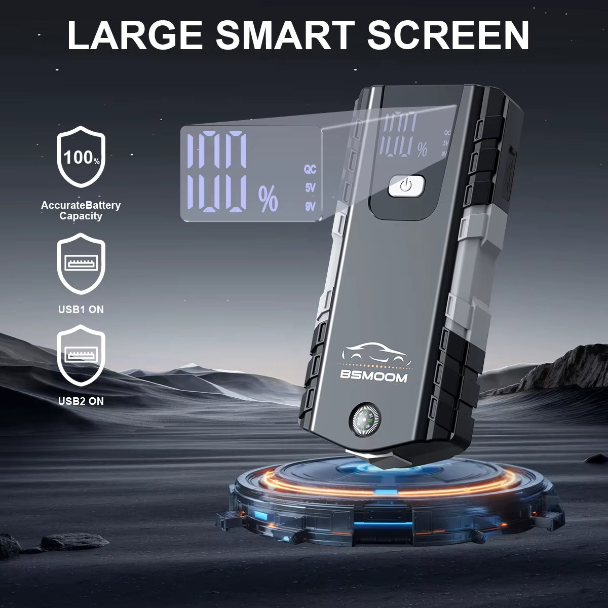 12V Portable Car Jump Starter Automatic Battery Booster Charger 6000A Auto Battery Charger Booster Starting Device