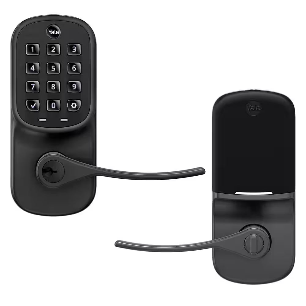 Assure Lever-Wi-Fi Touchscreen Smart Lever Lock-Black Suede