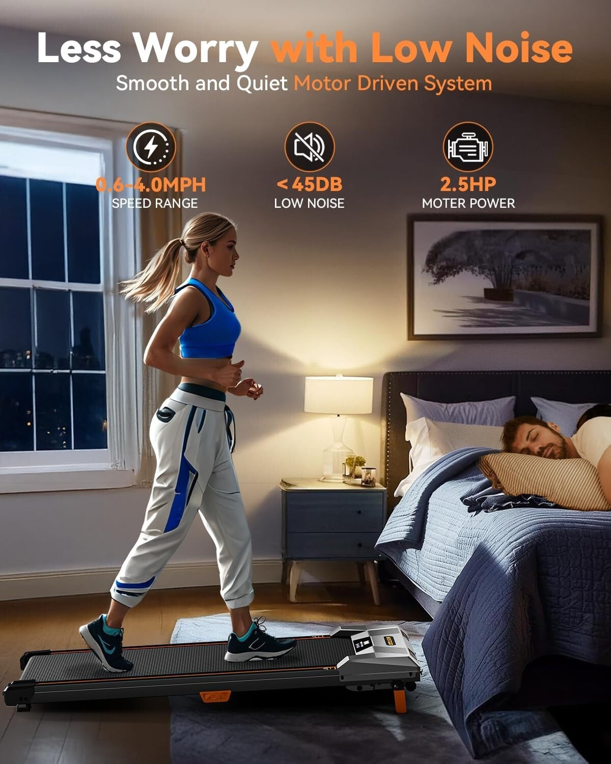 Caminadoras Eléctrica Para Hacer Ejercicio Capacidad De 300 Libras Portátil Casa