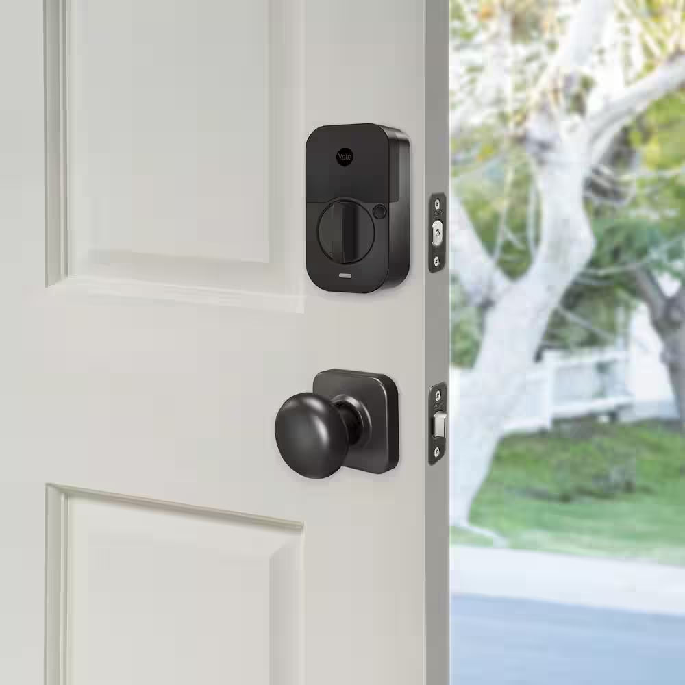 Assure Lock 2; Keyless Smart Door Lock with Bluetooth and Pushbutton Keypad, Black Suede