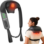 Snailax Cordless Shiatsu Neck Massager with Heat and Graphene Technology for Deep Tissue Pain Relief - 4D Roller Massage for Neck and Back, Ideal Gift for Parents