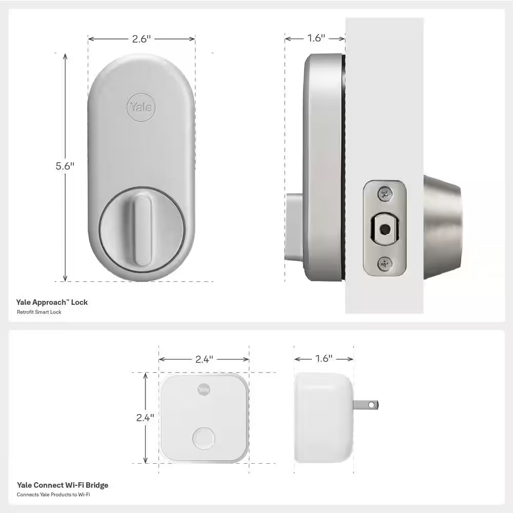 Apartment Smart Door Lock with Wi-Fi Access, Silver