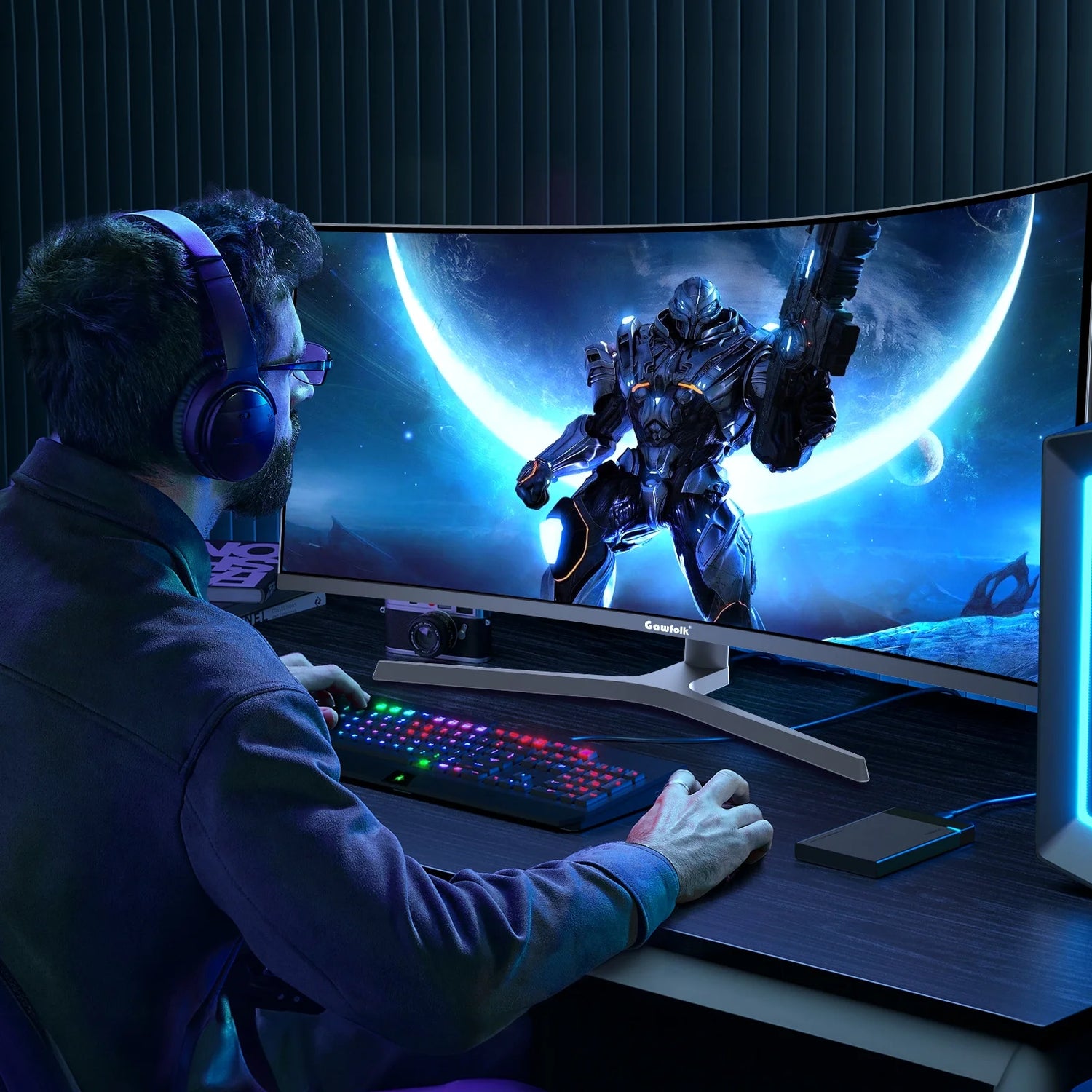 34 Inch Curved Gaming Monitor 165Hz Ultrawide, WQHD 3440X1440, Screen PC Computer, 1500R,21:9