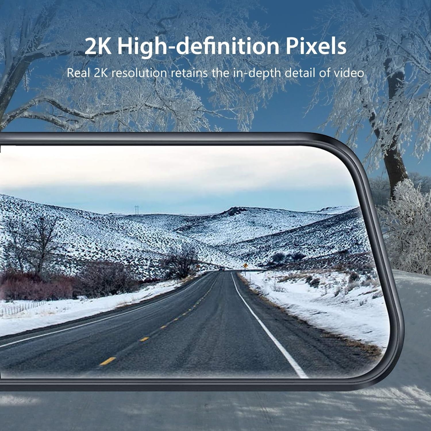 Mirror Dash Cam Backup Camera, 10'' 1440P Full HD Smart Rear View Mirror