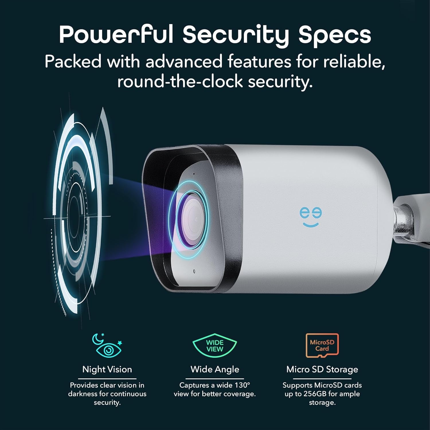 Geeni Hawk 3 1080P Outdoor Security Camera - Dual Pack Weatherproof Surveillance Cameras with Motion & Sound Detection, Night Vision, and Smart Home Integration for Alexa & Google