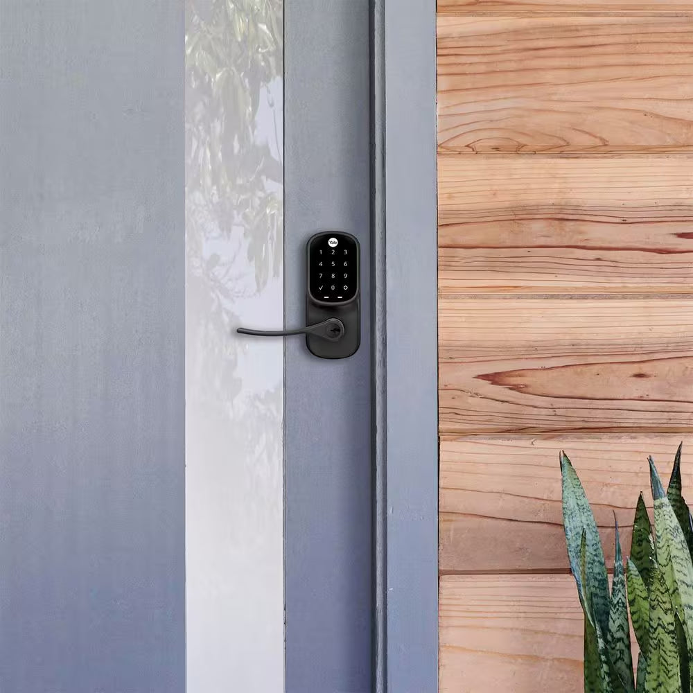 Assure Lever-Wi-Fi Touchscreen Smart Lever Lock-Black Suede