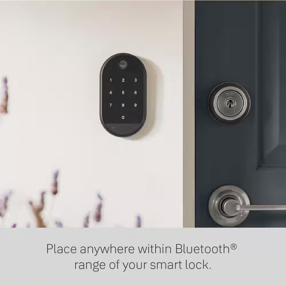 Approach Retrofit Smart Door Lock Bluetooth Keypad Accessory with Fingerprint Access, Black Thumb Turn