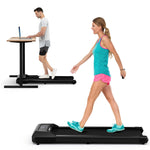Superfit 0.6-3.8MPH Walking Pad under Desk Treadmill with Remote Control and LED Display Black