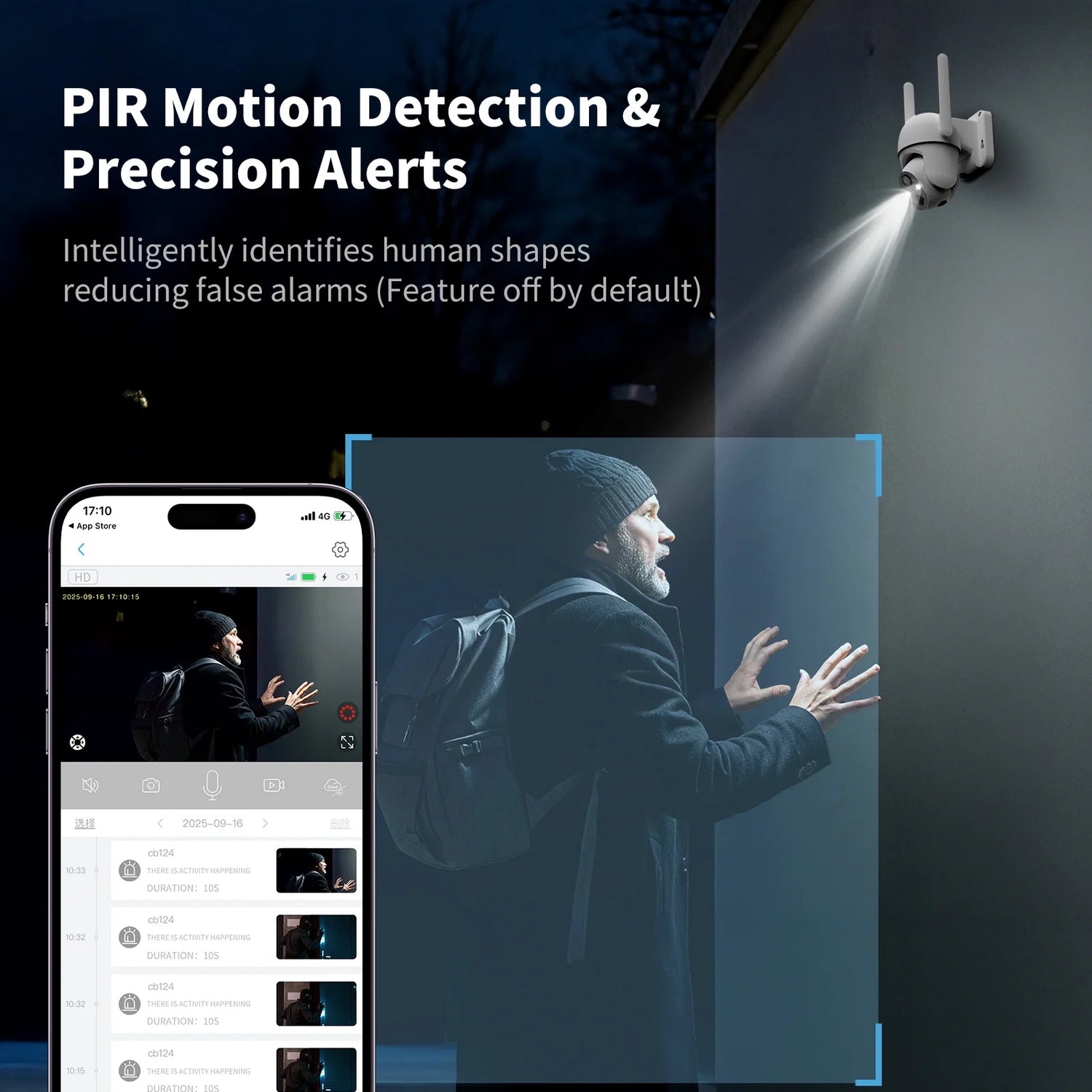 4G LTE Cellular Solar Security Camera, Wireless Outdoor PTZ 360° Home Farm Surveillance, 2K Color Night Vision, PIR Motion, Two-Way Audio, Waterproof