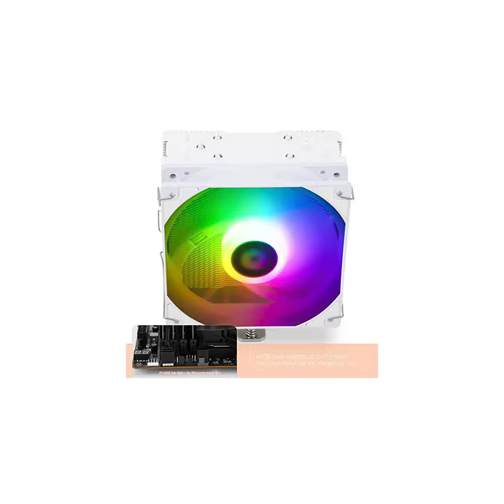Assassin King 120 SE White ARGB CPU Air Cooler 5 Heatpipes Quiet Fan for AMD AM4 Intel LGA1700 1150 1151 1200