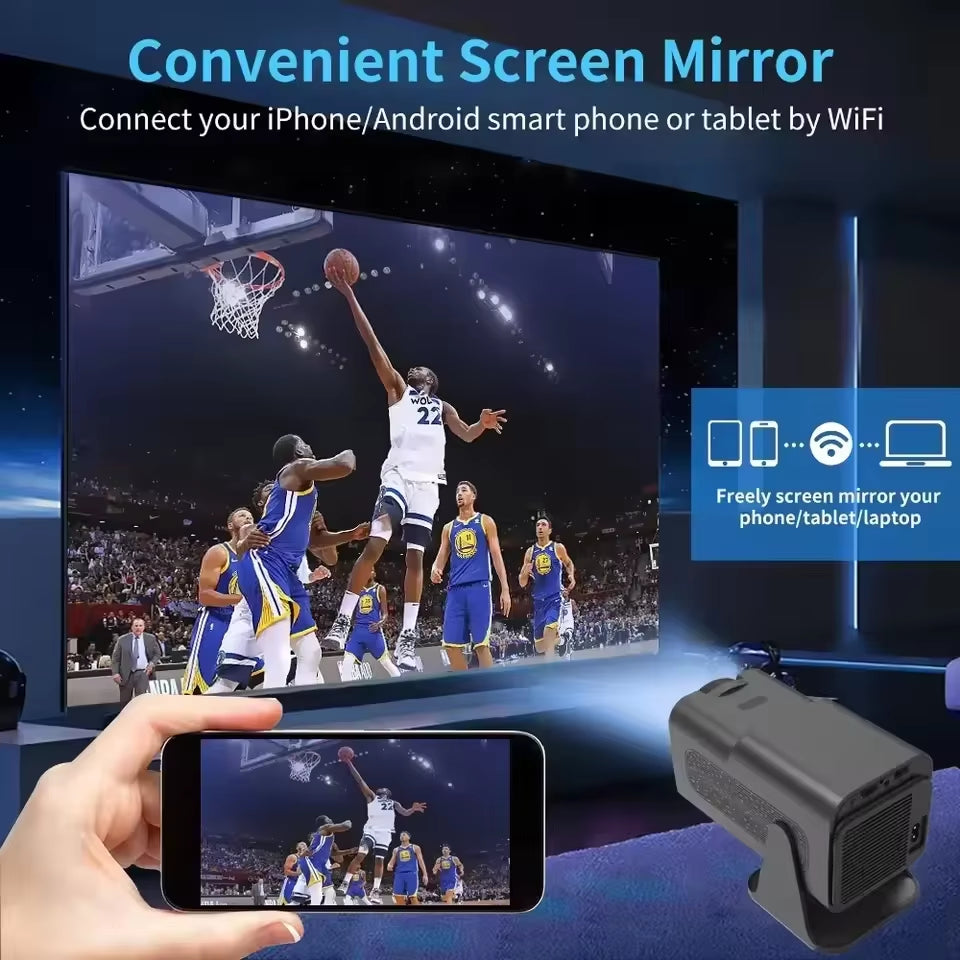 Immerse Yourself with High-Quality 400 ANSI Home Projector, HY320 MAX Gaming Projector in 1080P 4K, 180° Rotation