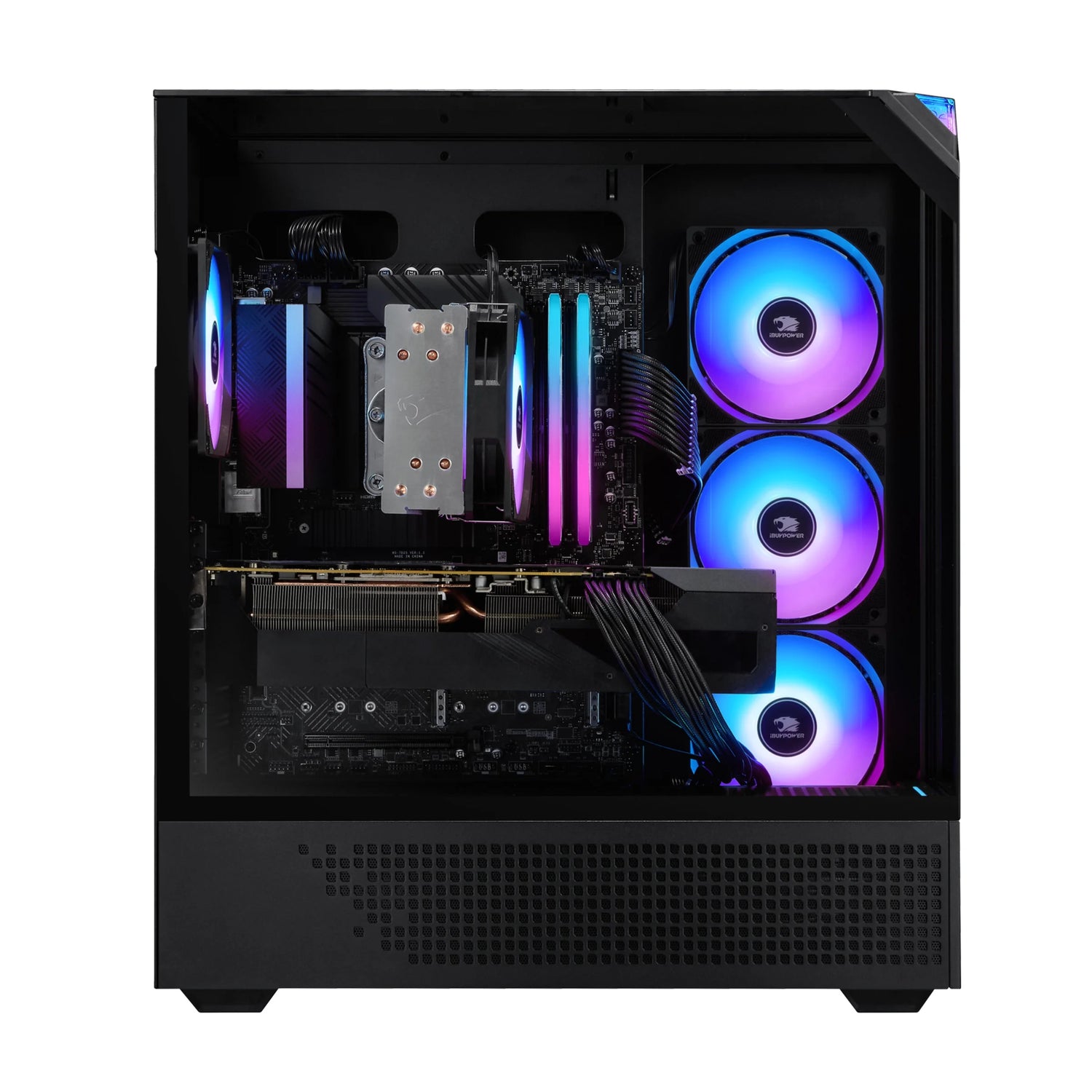 Element Black Gaming PC Desktop Computer Intel Core I9 14900F, NVIDIA Geforce RTX 5070 12GB, 32GB RAM, 1TB SSD, Windows 11, EBI9N5702