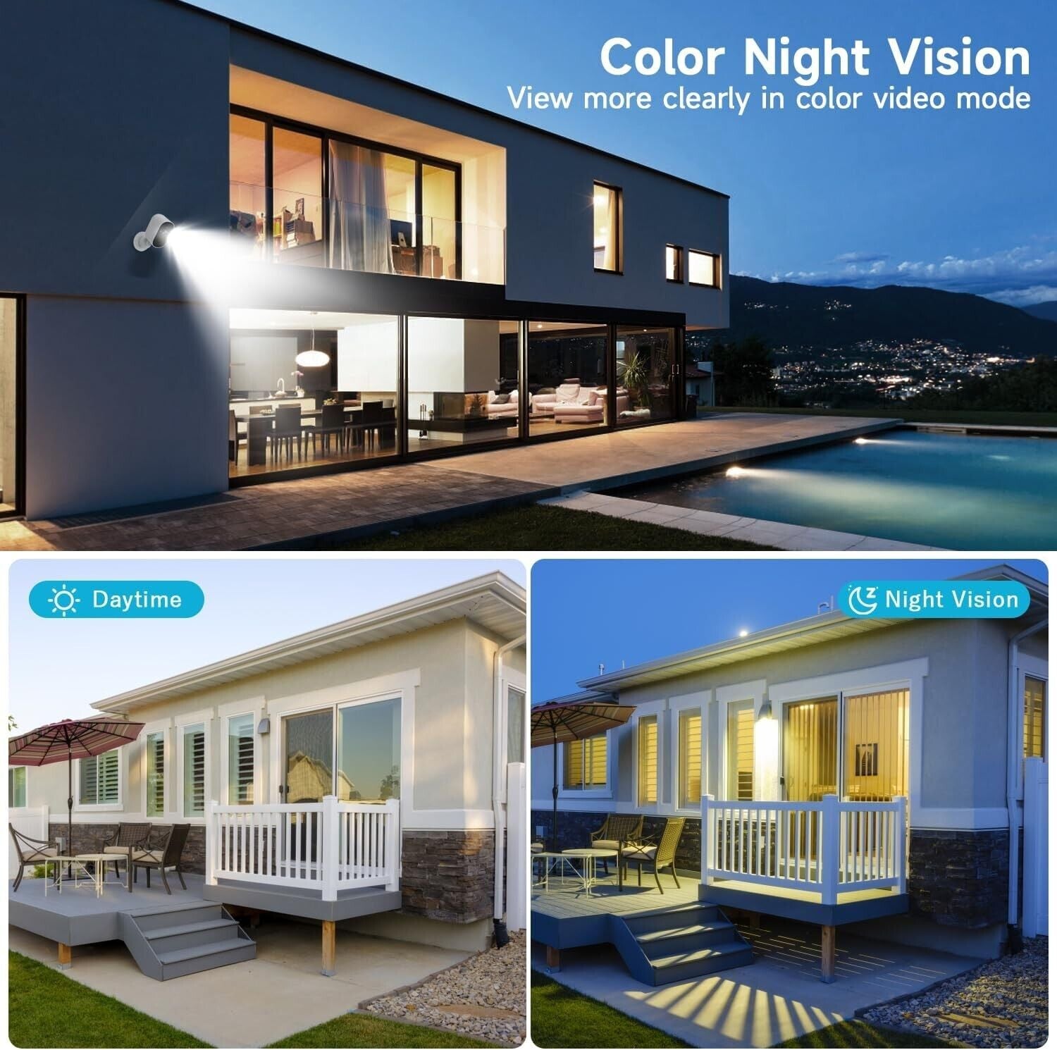 4MP Wireless Solar Security Camera Outdoor Wifi Smart Home Security IP Camera