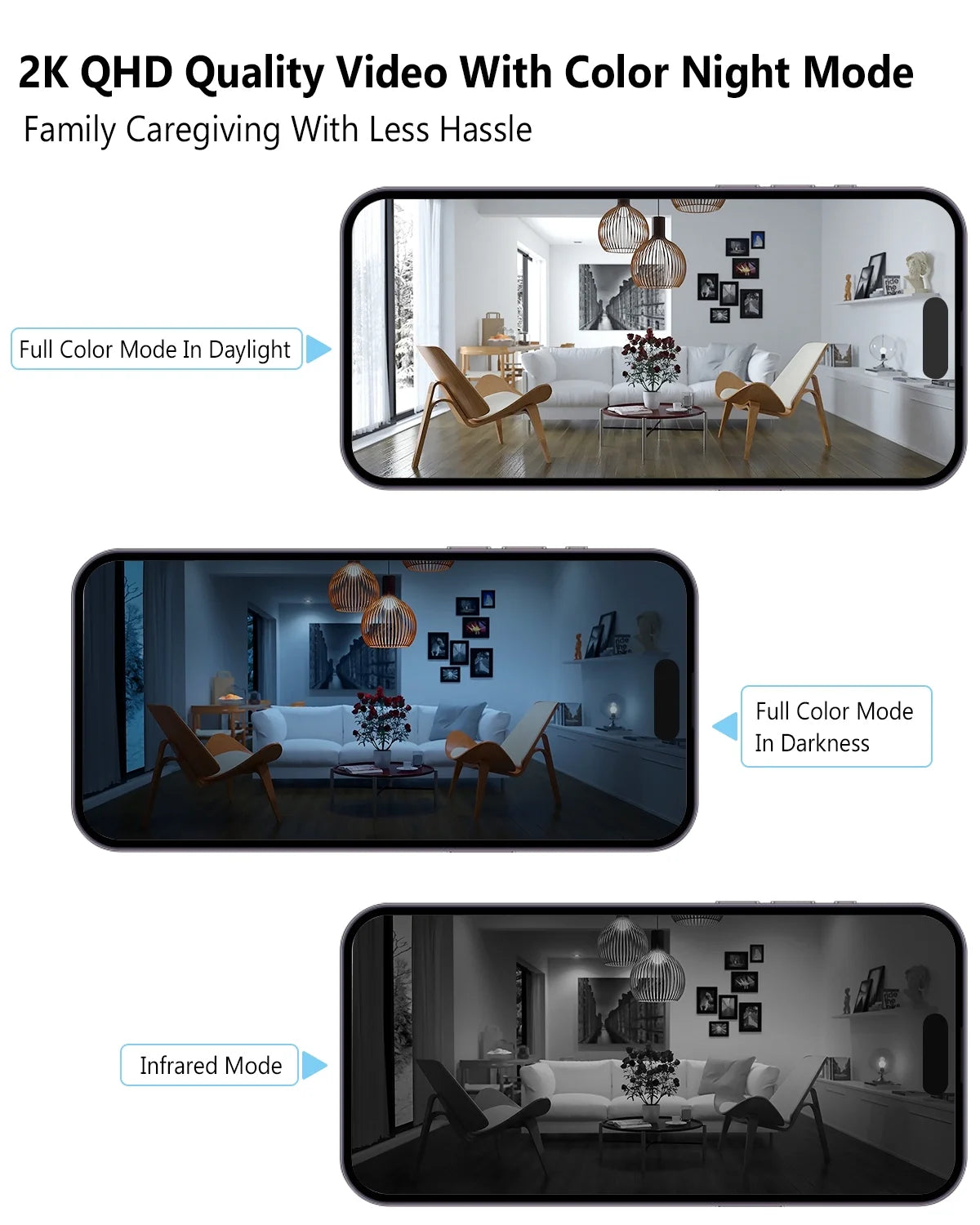 2K Wireless Outdoor Solar Security Camera with Spotlight, Waterproof PIR Detection, 2.4Ghz Wi-Fi, Rechargeable Battery Powered Home Surveillance Camera with Color Night Vision, 2-Way Audio