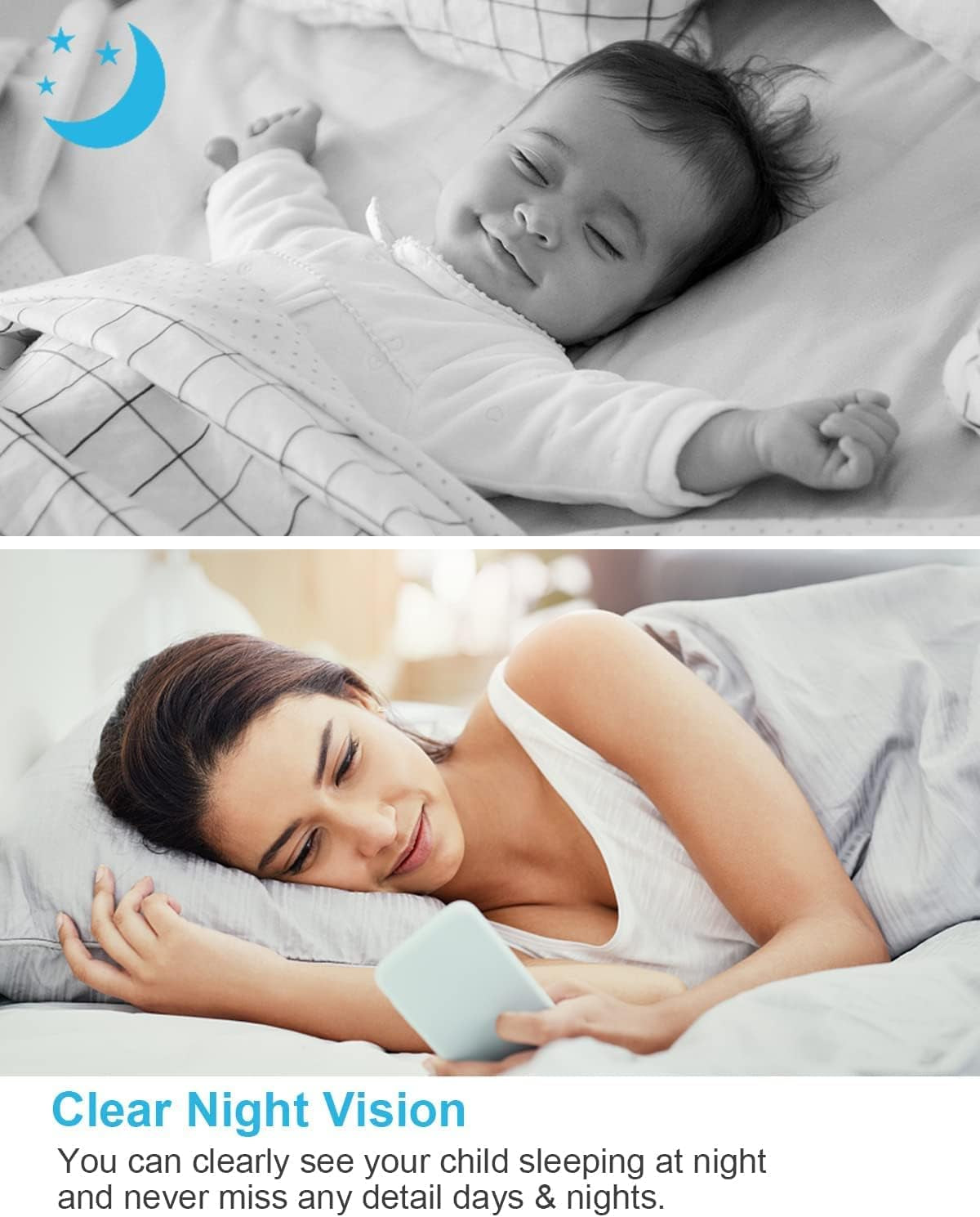 VENZ 1080P Indoor Security Camera with 360° PTZ, Audio Monitoring, and 2.4G WiFi Connectivity - Smart Home Camera for Pets and Babies