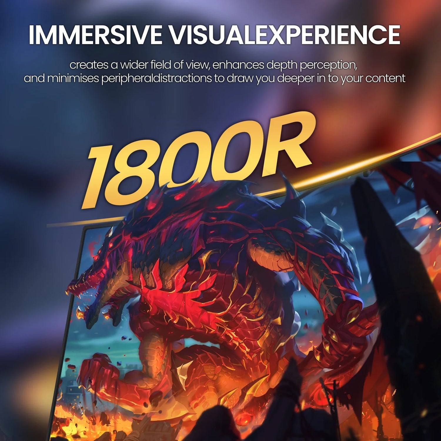 27" 165Hz/180Hz Curved Gaming Monitor - FHD 1080P,Freesync,1800R Frameless Computer Monitor, 1Ms GTG, DP&HDMI Port, Black