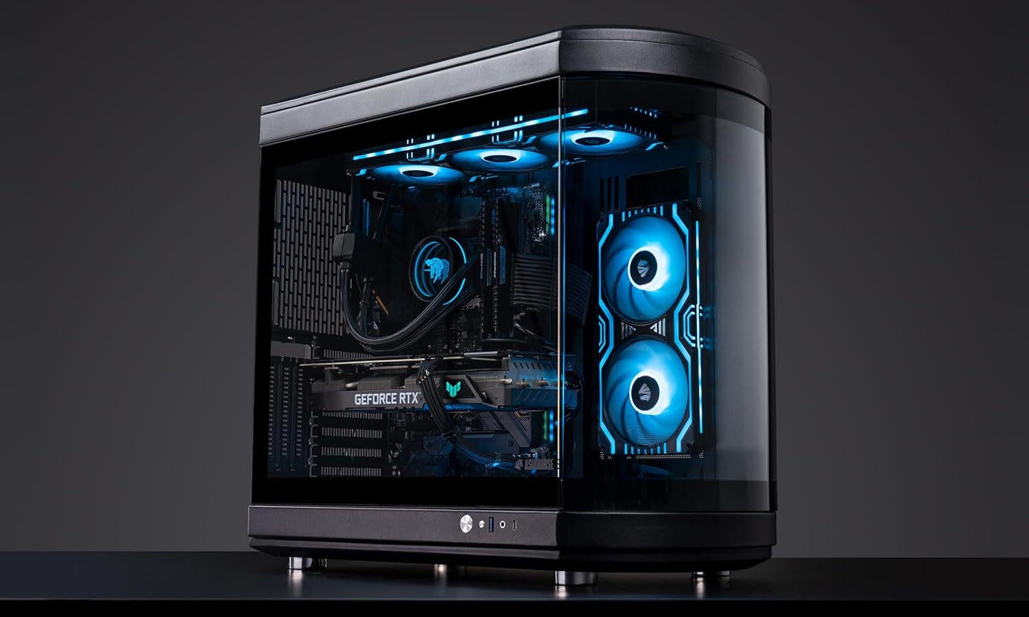 Matrix-Black 48 Addressable RGB Leds 240MM All-In-One Square Frame Integrated Fan with MB Sync/Analog Controller, Integrated PWM Control Fan for Computer Case and Liquid Cooling System