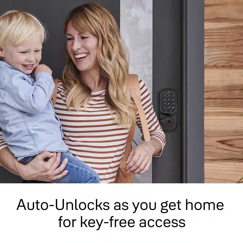 Assure Lever-Wi-Fi Touchscreen Smart Lever Lock-Black Suede