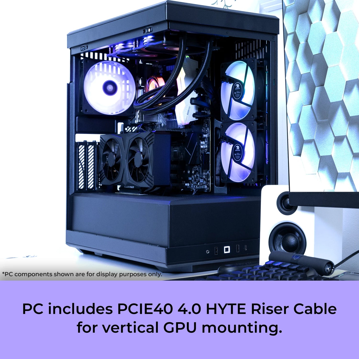 Y40 PRO Black Gaming PC Desktop Computer AMD Ryzen 7 9700X CPU, NVIDIA Geforce RTX 5070Ti 16GB GPU, 32GB DDR5 RGB 5200Mhz RAM, 1TB Nvme SSD, Windows 11 Home, Keyboard Mouse - Y40BA7N57T02