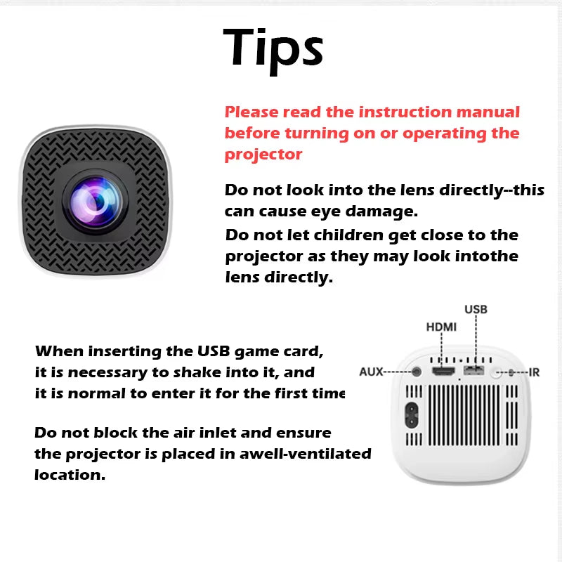 Android 11 Gaming Projector P30MAX 64GB TF Card Wireless Gaming Controller Dual WIFI 1280*720P Home Theater Portable Projector