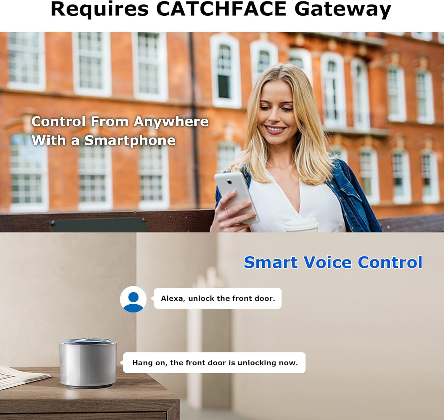 G2 Wifi Gateway Smart Lock for Voice Control, Wi-Fi Bridge to Ttlock App for Remote Control