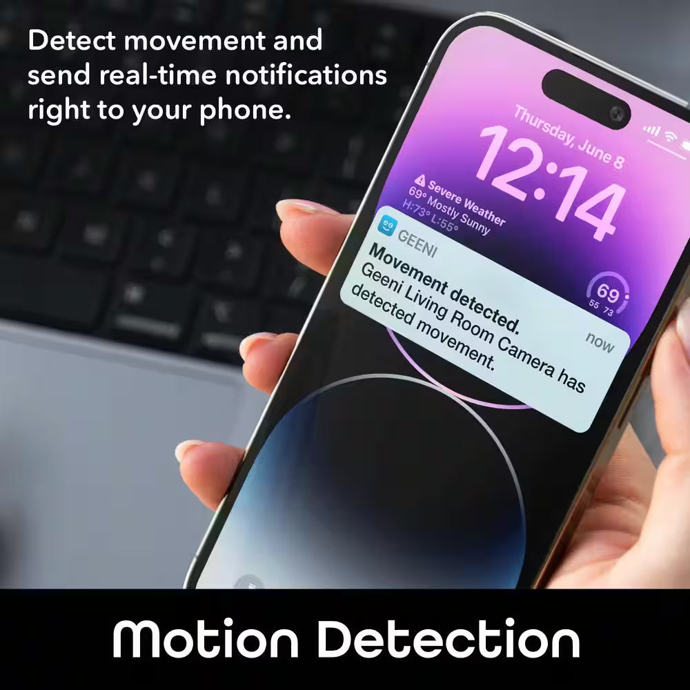 Glimpse 1080P HD Smart Camera - Indoor Home Security Camera - No Hub Required - Motion Detection Camera (2-Pack)