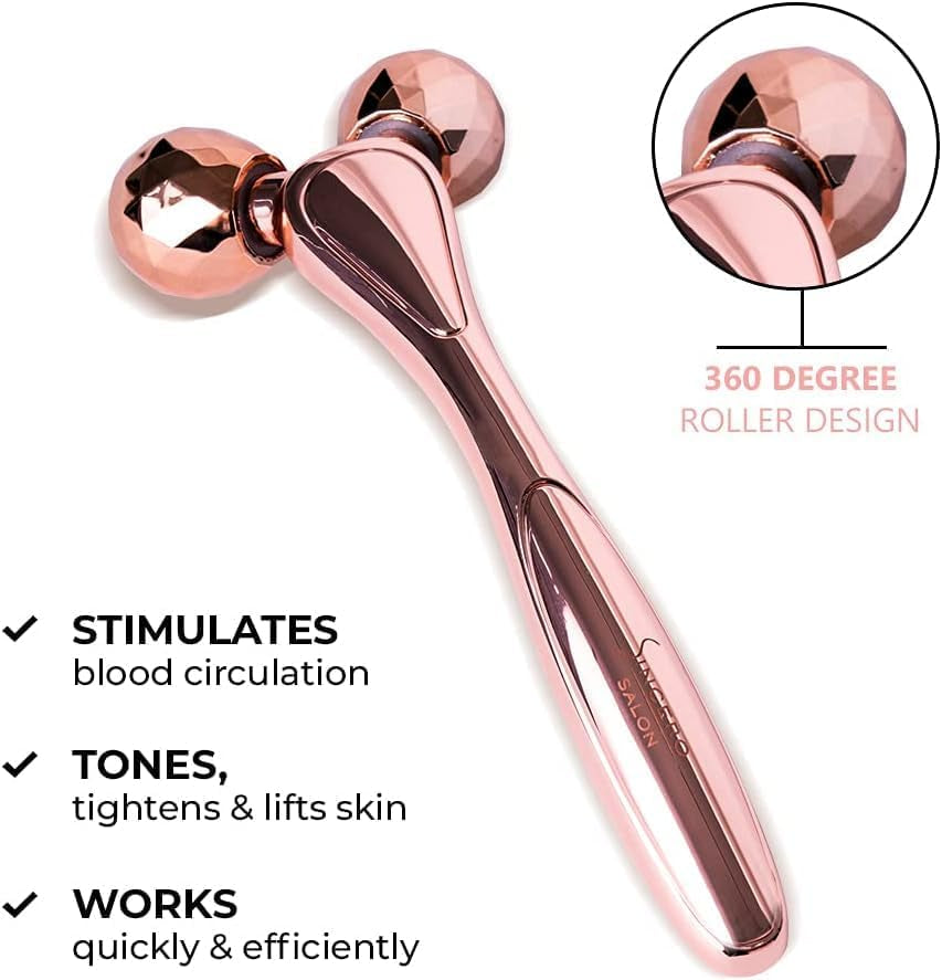 DIDIER LAB Sincero Salon 3D Face Roller - Face Massager for Face Lifting - Skin Tightening Massage Roller - Anti-Aging & Anti-Wrinkle Facial Massager Eye Roller - Massage Tool - Face Roller Massager