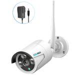3MP Wireless Wifi Security Camera with Audio Recording,Ip66 Waterproof, Night Vision, Human Detection,White
