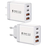 USB Charger Block 40W 4 Port Charger Block Multiple USB Charger Station USB Wall Charger Charging Blocks for Business Trips