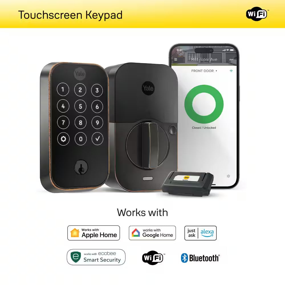 Assure Lock 2; Smart Door Lock with Wifi and Touchscreen Keypad; Oil Rubbed Bronze