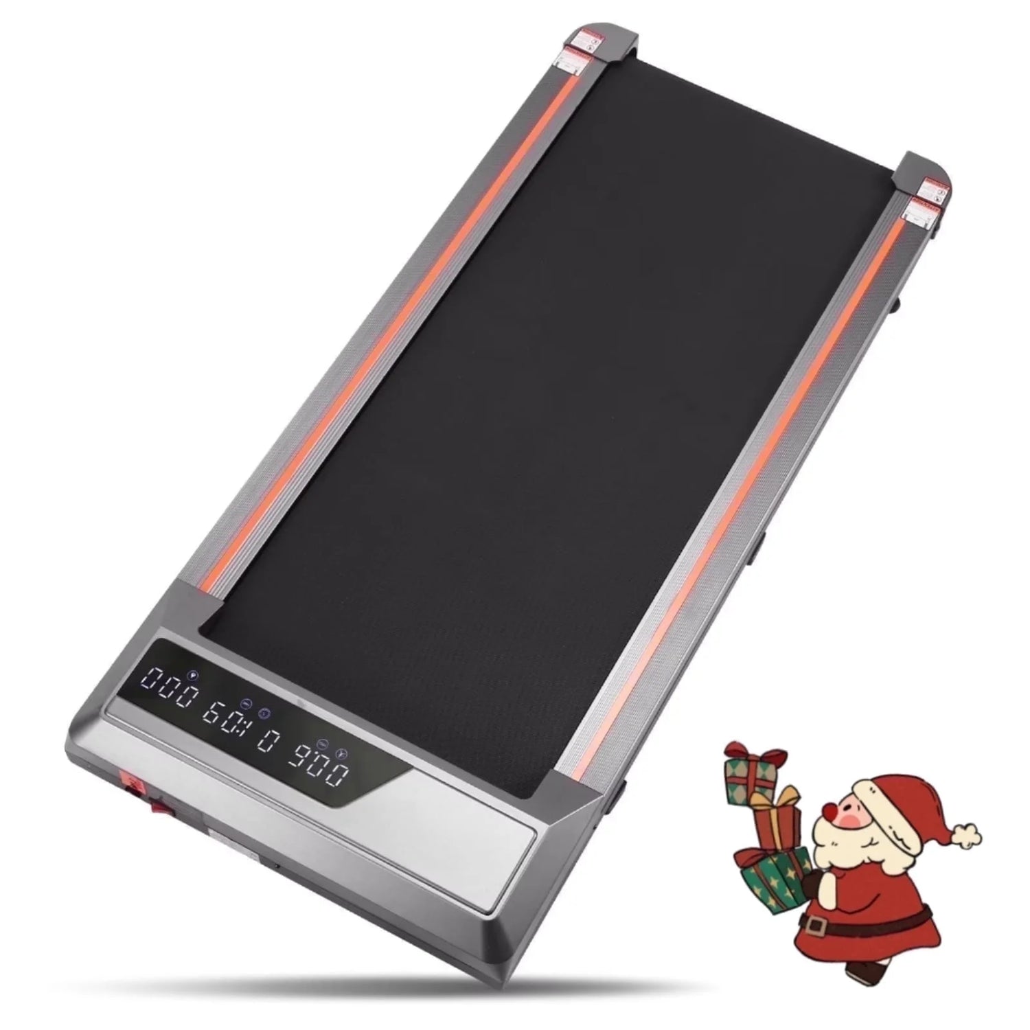 Treadmill Walking Pad 2.5HP with Large LCD Display Portable Wheels and Max Capacity 265Lb for Home Use