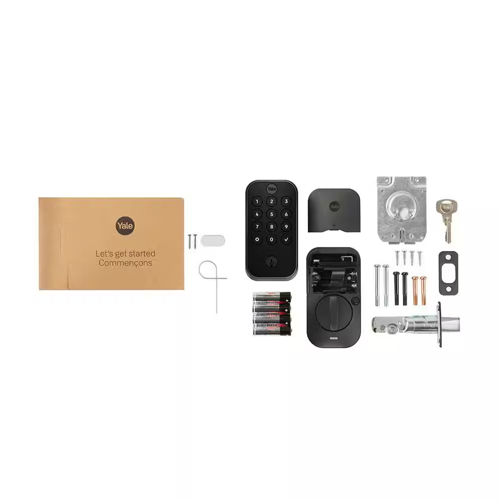 Assure Lock 2; Smart Door Lock with Bluetooth and Pushbutton Keypad; Black Suede