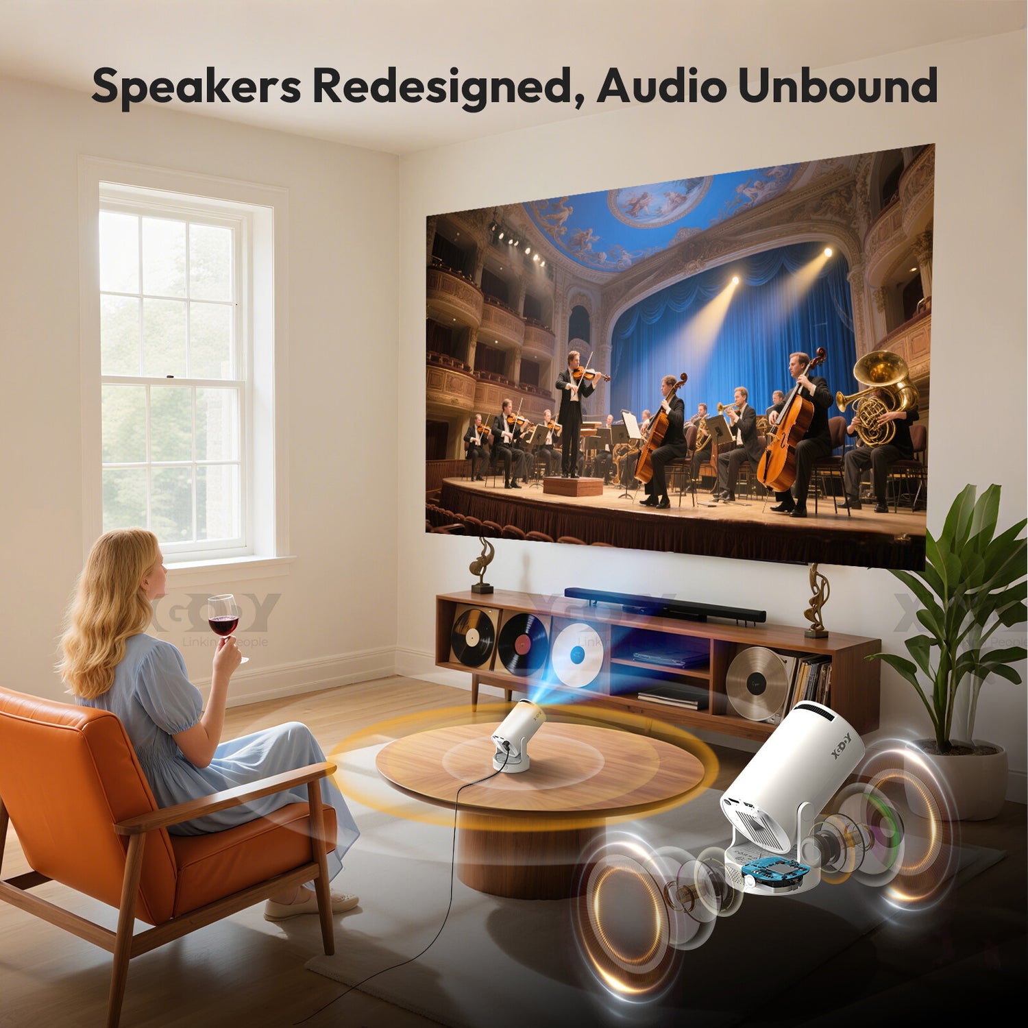 4K Mini Projector 12000 Lumen LED 1080P Wifi Bluetooth UHD Portable Home Theater