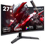 27 Inch 2K Curved Gaming Monitor, 180Hz QHD Computer Monitor, 1Ms Adaptive-Sync, Hdmi/Displayport, 27E6QCA