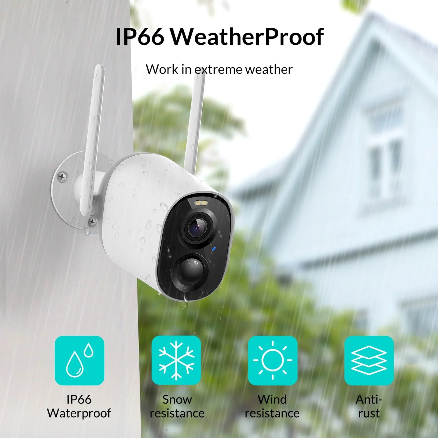 Solar Outdoor Security Camera Wireless Home Surveillance Camera - Only for 2.4Ghz Wifi