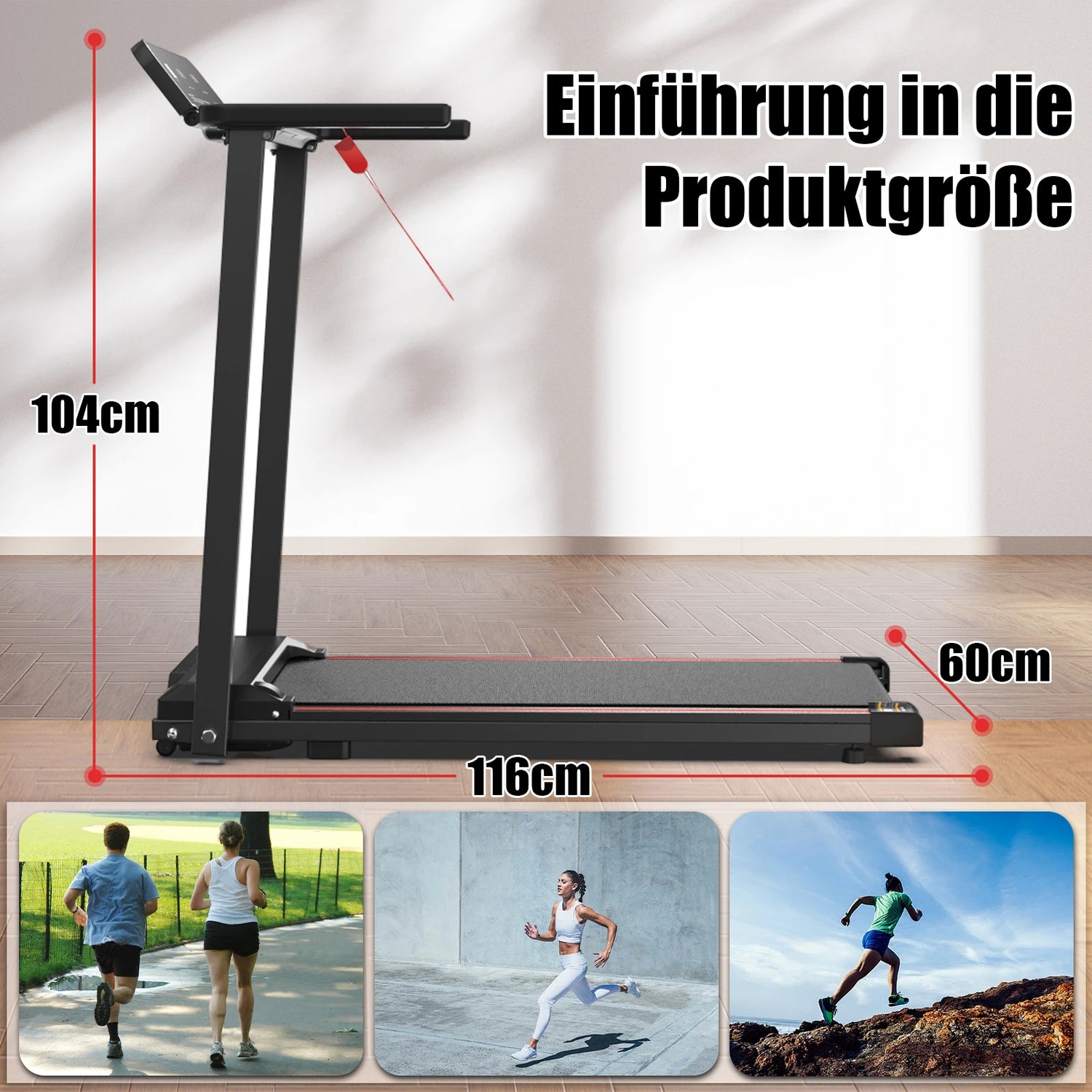 [EU Direct]  Q30-6 2.5HP 2 in 1 Folding Treadmill - 12Km/H Speed | Tablet Cup Holder | LED Display | 120KG Load | Smart App | Compact & Portable for Home Office Walking, Running, and Jogging