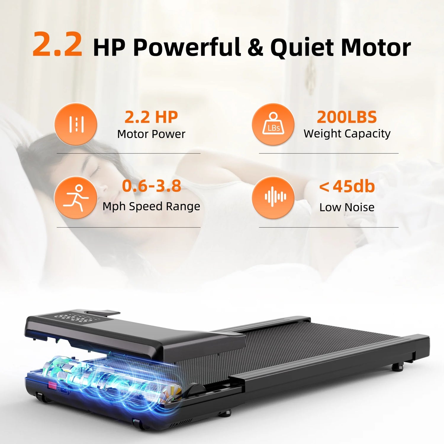 Walking Pad 300Lb, under Desk Treadmill with Remote Control 2 in 1 Portable Walking Pad Treadmill for Home/Office(Black)