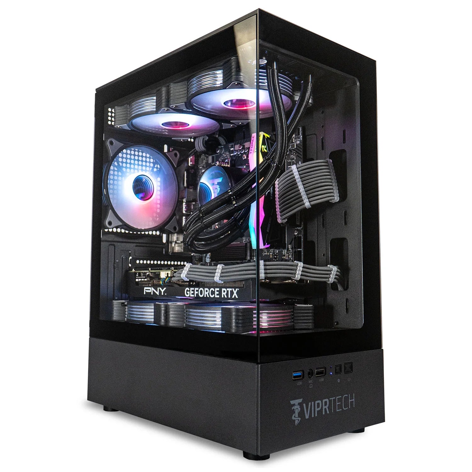 Reaper 2.0 Liquid-Cooled PC - Ryzen 7 8700F 5Ghz, RTX 5060 Ti 16G, 32G DDR5, 1TB SSD, Black