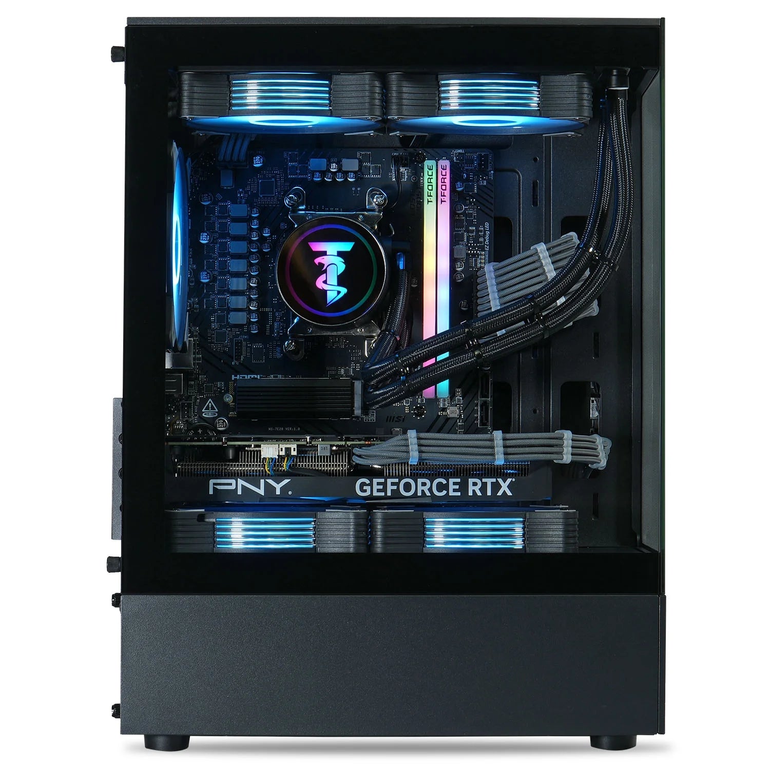 Reaper 2.0 Liquid-Cooled PC - Ryzen 7 8700F 5Ghz, RTX 5060 Ti 16G, 32G DDR5, 1TB SSD, Black