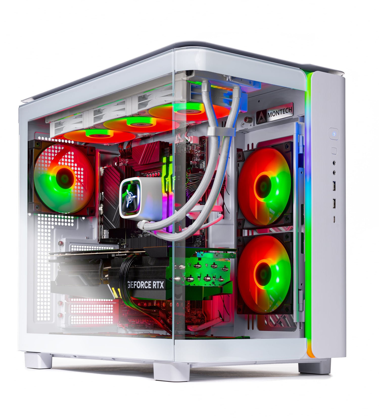 Skytech King 95 Gaming PC Desktop AMD Ryzen 7 7800X3D NVIDIA Geforce RTX 5070 Ti 1TB Gen4 Nvme SSD 32GB DDR5 RAM, AIO Liquid Cooling Windows 11