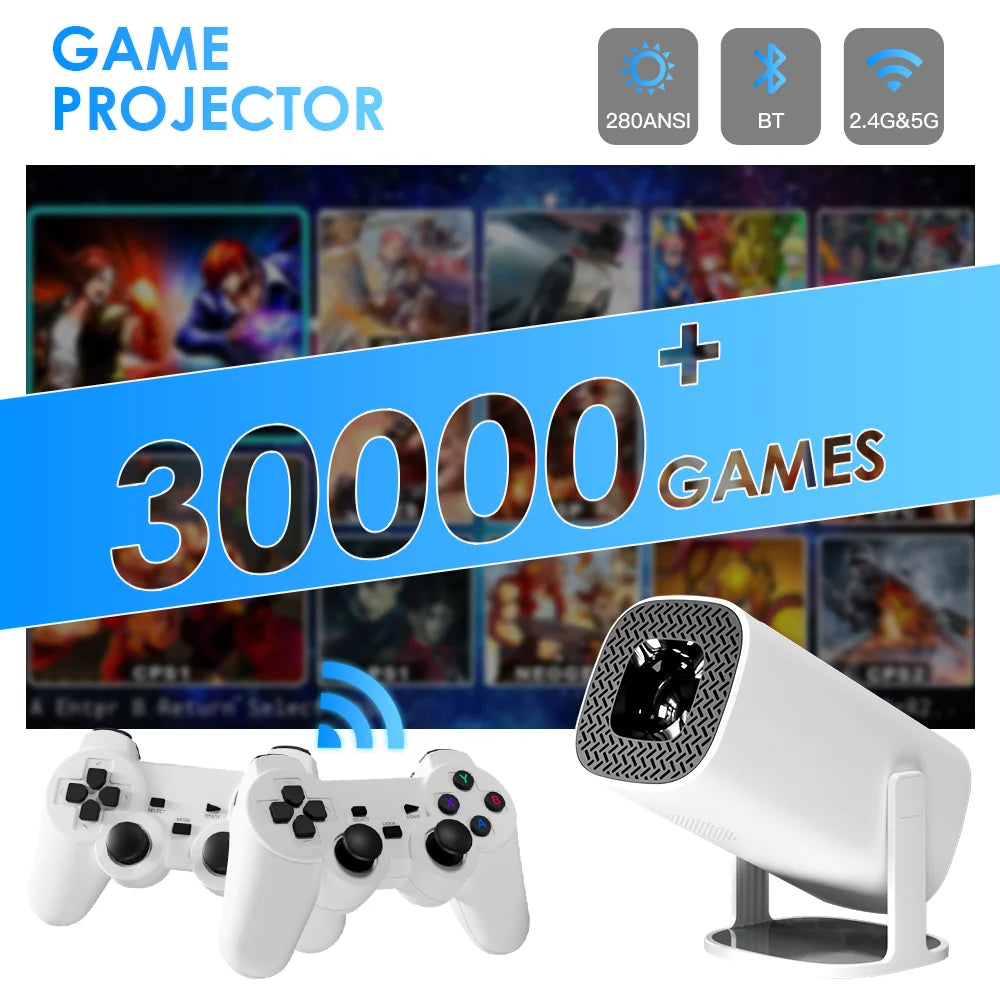 P30MAX Android 11 Gaming Projector Wireless Gaming Controller Dual WIFI 1280*720P Home Theater Portable Projector