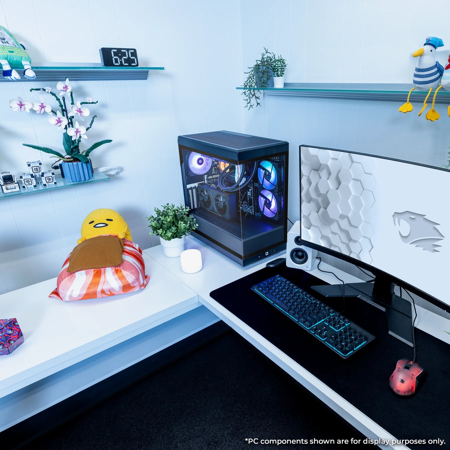 Y40 PRO Black Gaming PC Desktop Computer AMD Ryzen 7 9700X CPU, NVIDIA Geforce RTX 5070Ti 16GB GPU, 32GB DDR5 RGB 5200Mhz RAM, 1TB Nvme SSD, Windows 11 Home, Keyboard Mouse - Y40BA7N57T02