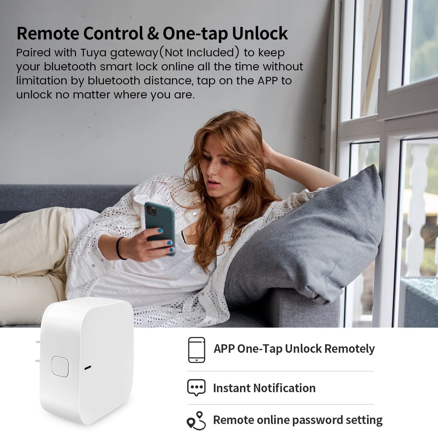 Keyless Entry Fingerprint Door Locks with Keypad, Smart App Control, Bluetooth, Wi-Fi, Black