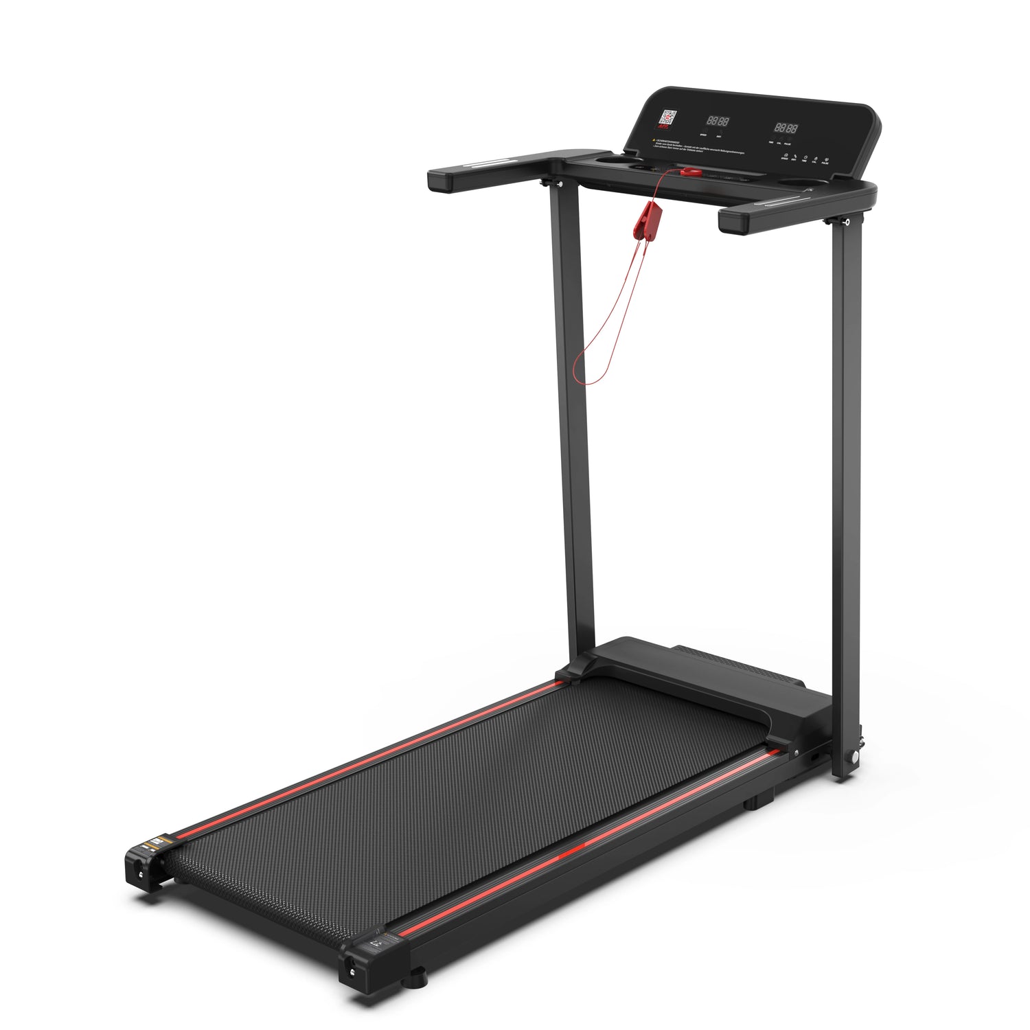 [EU Direct]  Q30-6 2.5HP 2 in 1 Folding Treadmill - 12Km/H Speed | Tablet Cup Holder | LED Display | 120KG Load | Smart App | Compact & Portable for Home Office Walking, Running, and Jogging