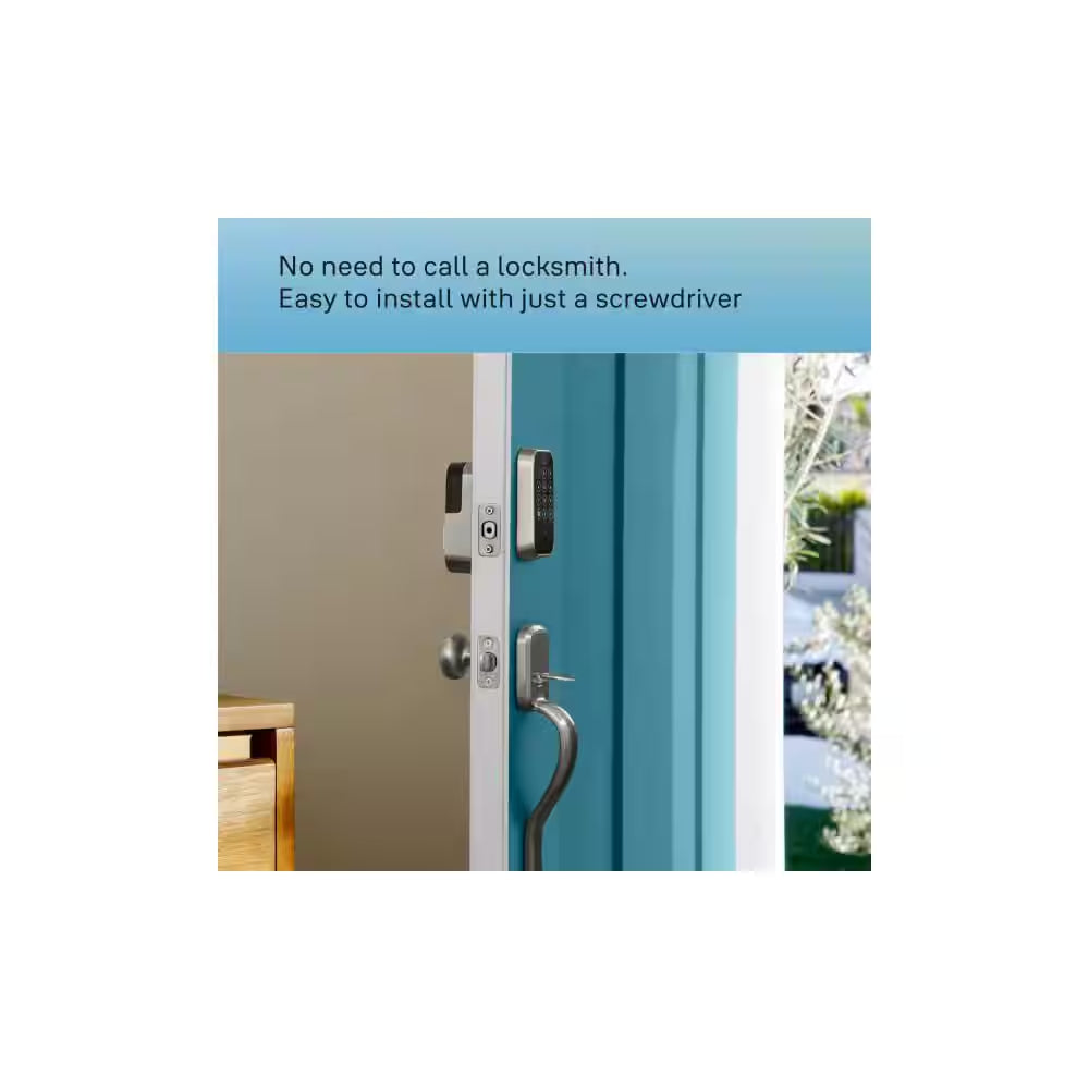 Assure Lock 2; Smart Door Lock with Bluetooth and Pushbutton Keypad; Black Suede