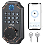 Fingerprint Door Lock, Keyless Entry Door Lock with APP Control, Smart Locks for Front Door, Deadbolt Lock with 50 User, Auto Lock, IP 66 Waterproof, Easy Installation