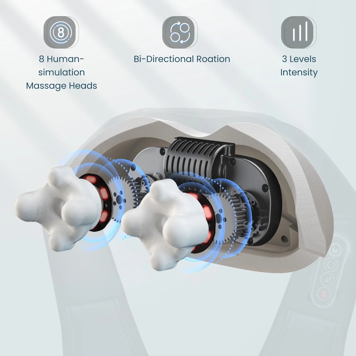 Neck and Shoulder Massager with Heat, 3D Deep Tissue Kneading Shiatsu Massager for Muscle Relief, Gift for Women Men Christmas