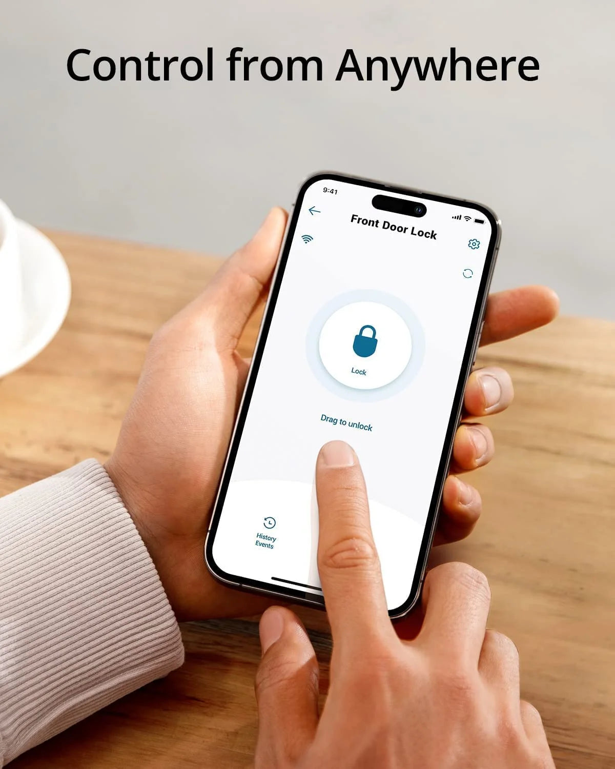 Anker  Security C210(E110) Smart Lock, 5-In-1 Keyless Entry Door Lock, Built-In Wifi Deadbolt, Smart Door Lock, Touchscreen Keypad