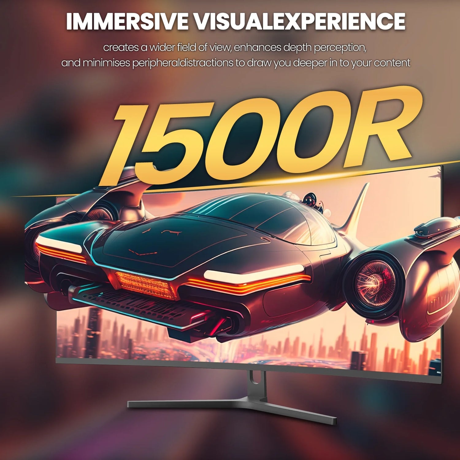 34" 165Hz Ultrawide Curved Gaming Monitor ,WQHD 3440 * 1440P, 21:9 1500R Computer Monitor, 1Ms(Gtg) with Adaptive Sync, 99% SRGB, DP & HDMI Port, Black