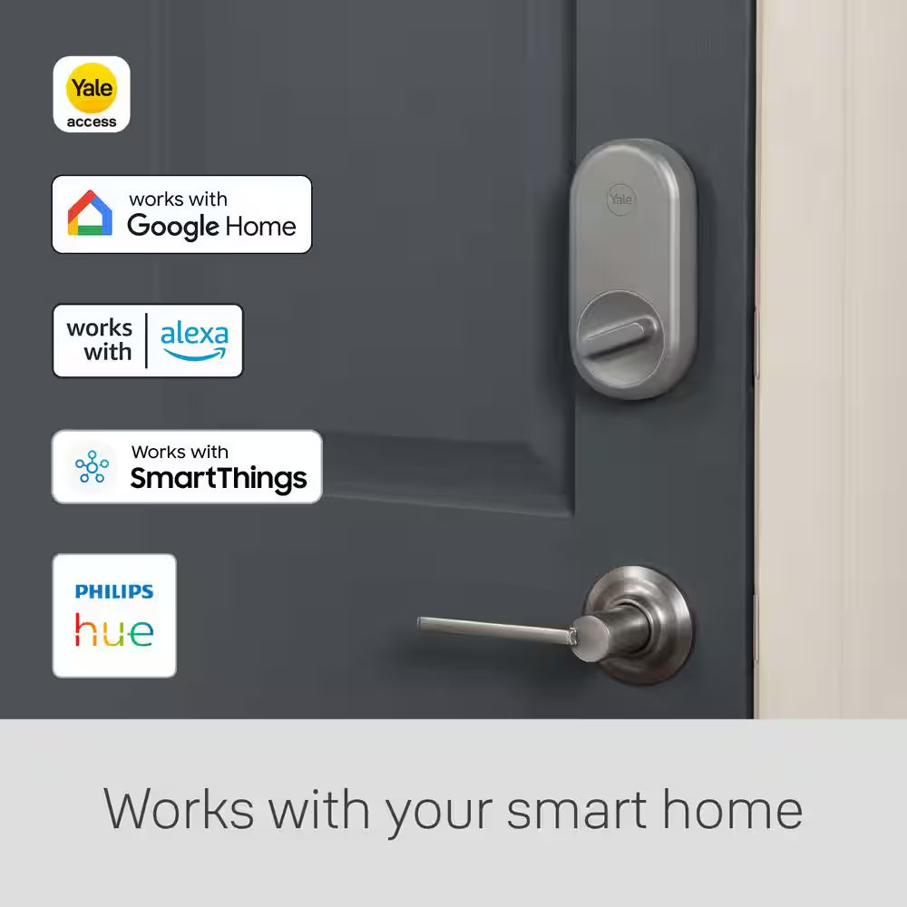 Apartment Smart Door Lock with Wi-Fi and Fingerprint Keypad Access, Silver